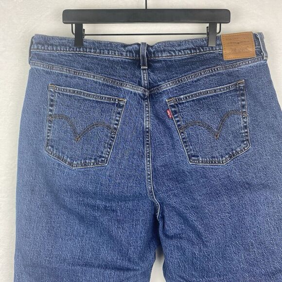 Levis Ribcage Straight Ankle Jeans Womens Size 20W Blue Pockets Denim Pants - Picture 4 of 15
